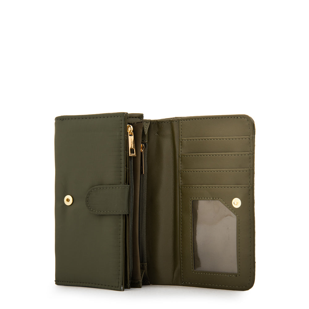 Billetera Mediana Japon Verde Oscuro