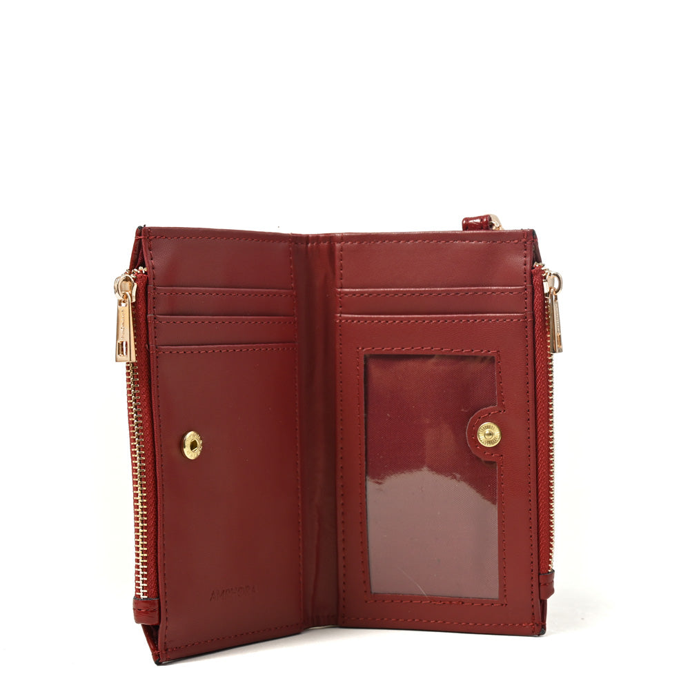 Billetera Doble Arlet Rojo Oscuro