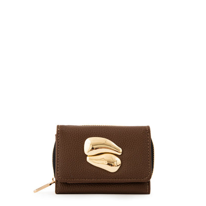 Billetera Pequeña Lizet Café Oscuro
