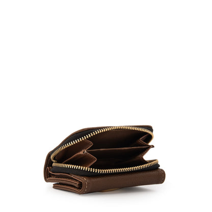 Billetera Pequeña Lizet Café Oscuro