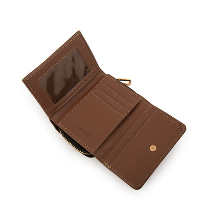 Billetera Pequeña Lizet Café Oscuro
