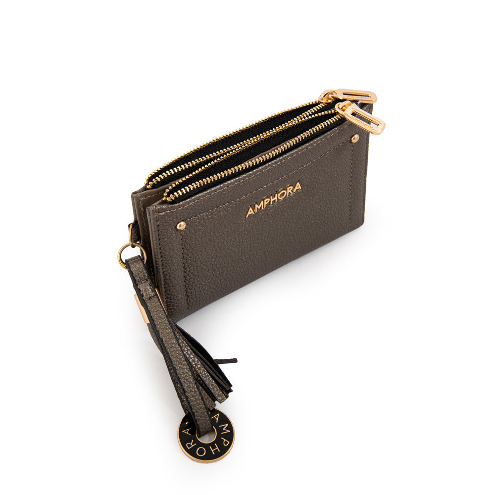 Billetera Pequeña Etiopia Plateado Oscuro