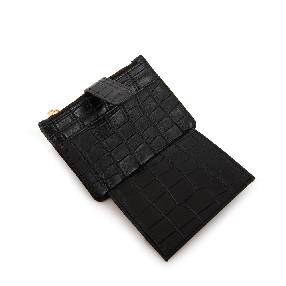 Billetera Cierre Exterior Lupita Negro