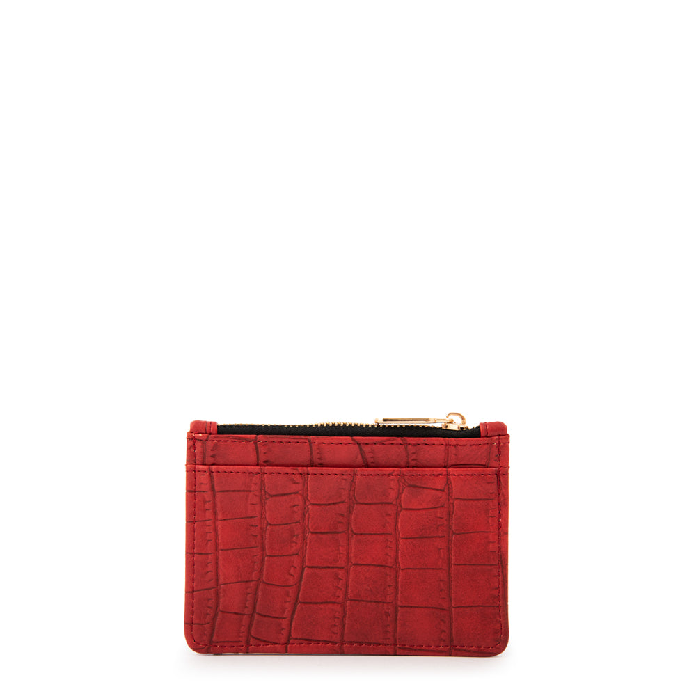 Billetera Cierre Exterior Lupita Rojo