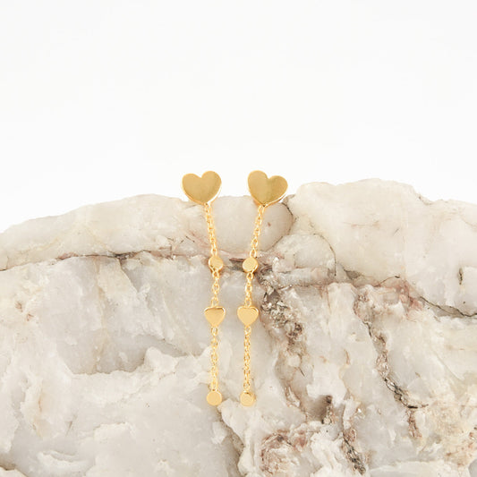 Aretes Corazon Plateado