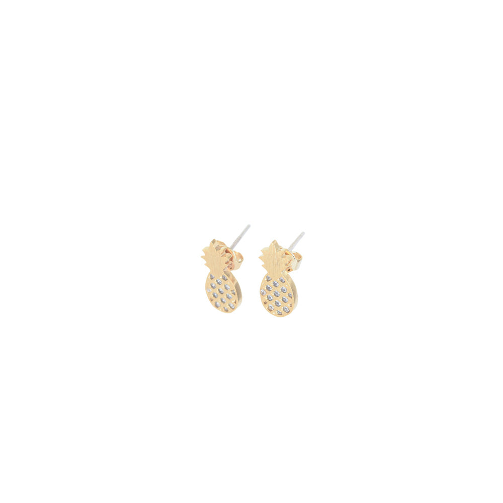 Aretes Pineapple Dorado