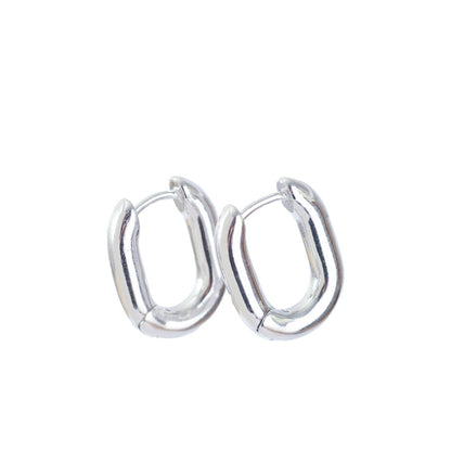 Aretes Argolla D276 Plateado