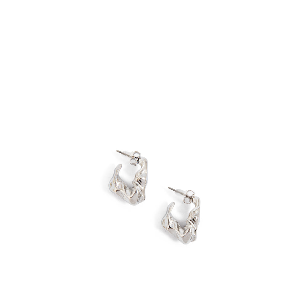 Aretes Melted Plateado