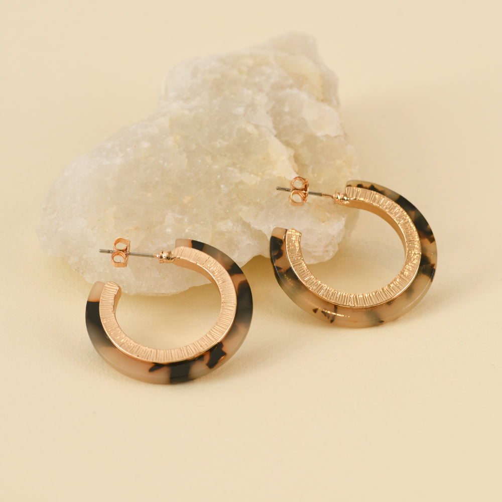 Aretes Argollas Con Caeri Dorado