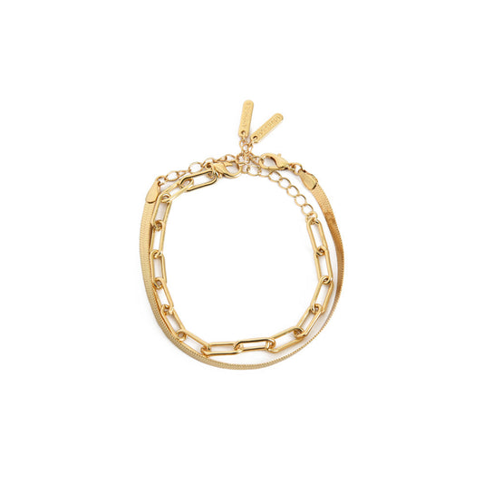 Pulsera Chunky D278 Dorado