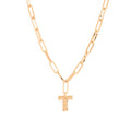Collar Inicial T Dorado