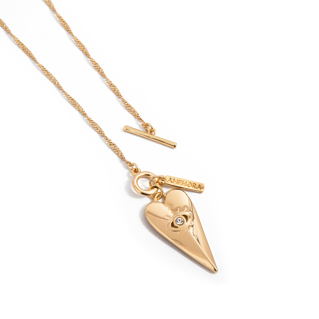 Collar Corazon D400 Dorado