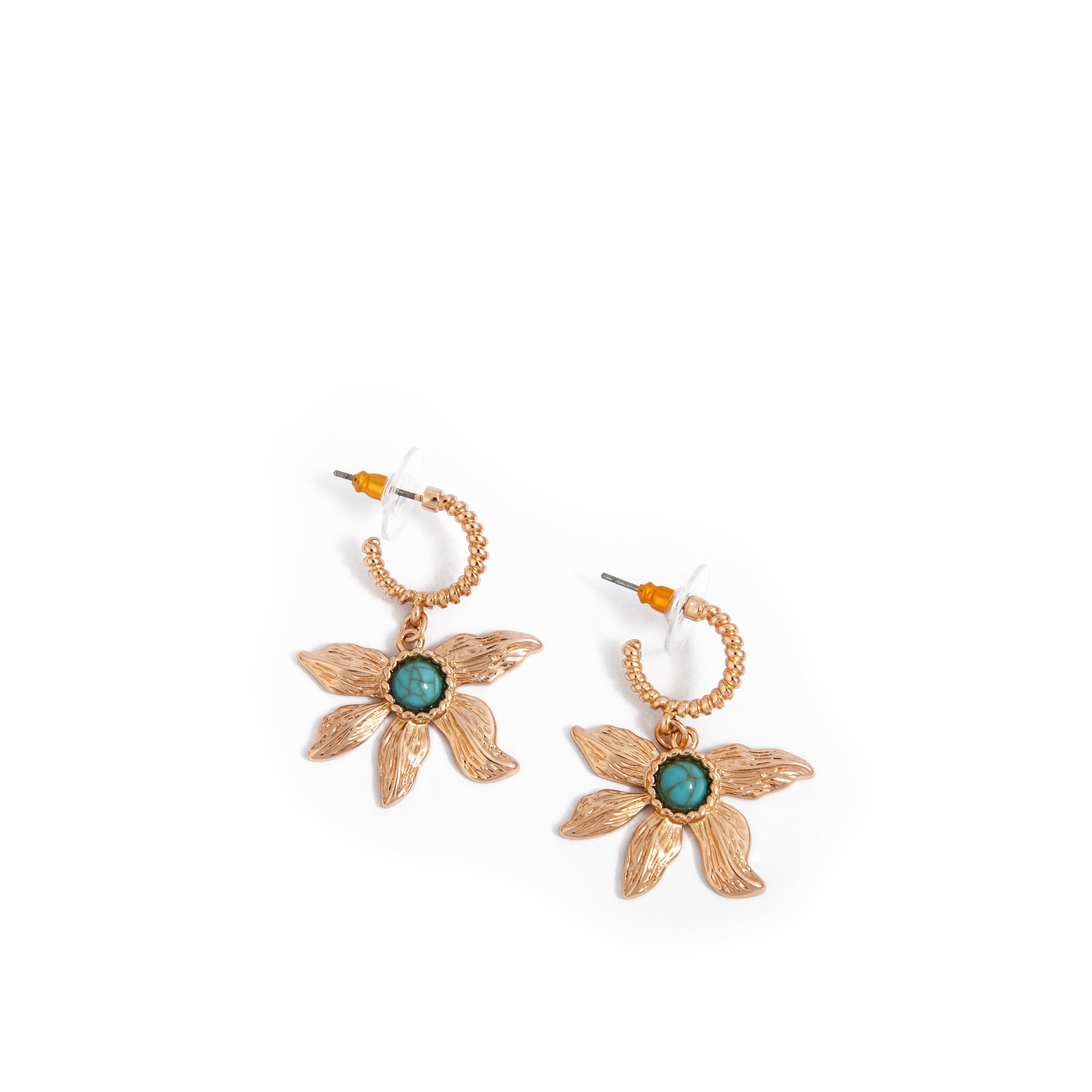 Aretes Girasol Dorado