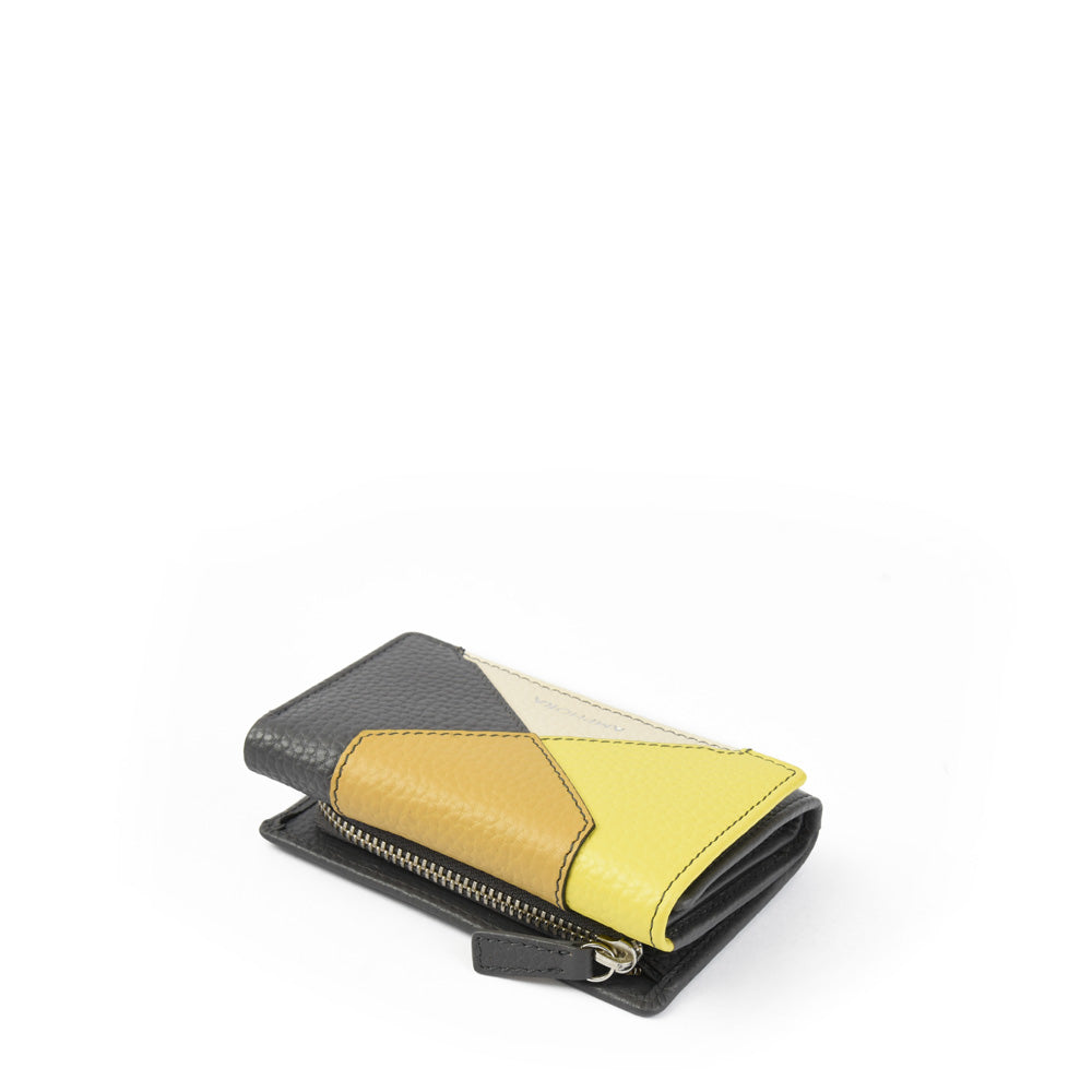 Billetera Cierre Exterior Citron Gris