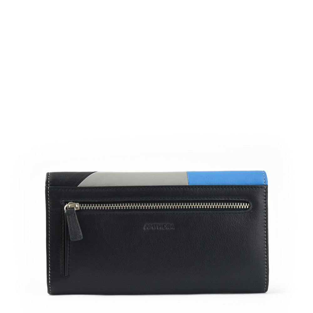 Billetera Grande Dauphin Azul Oscuro