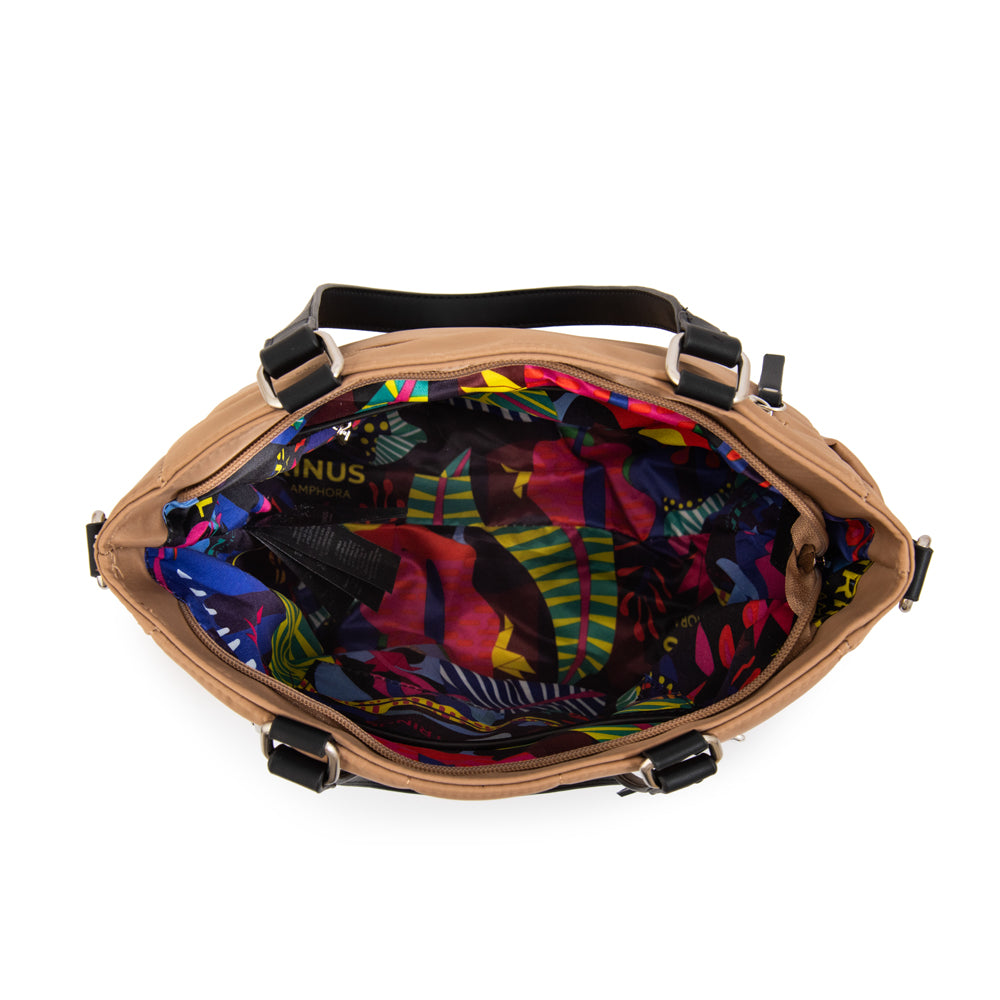 Cartera Dos Asas Belina Beige Oscuro
