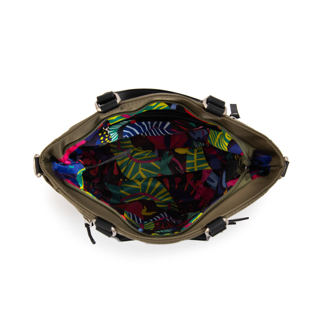 Cartera Dos Asas Belina Verde Oliva