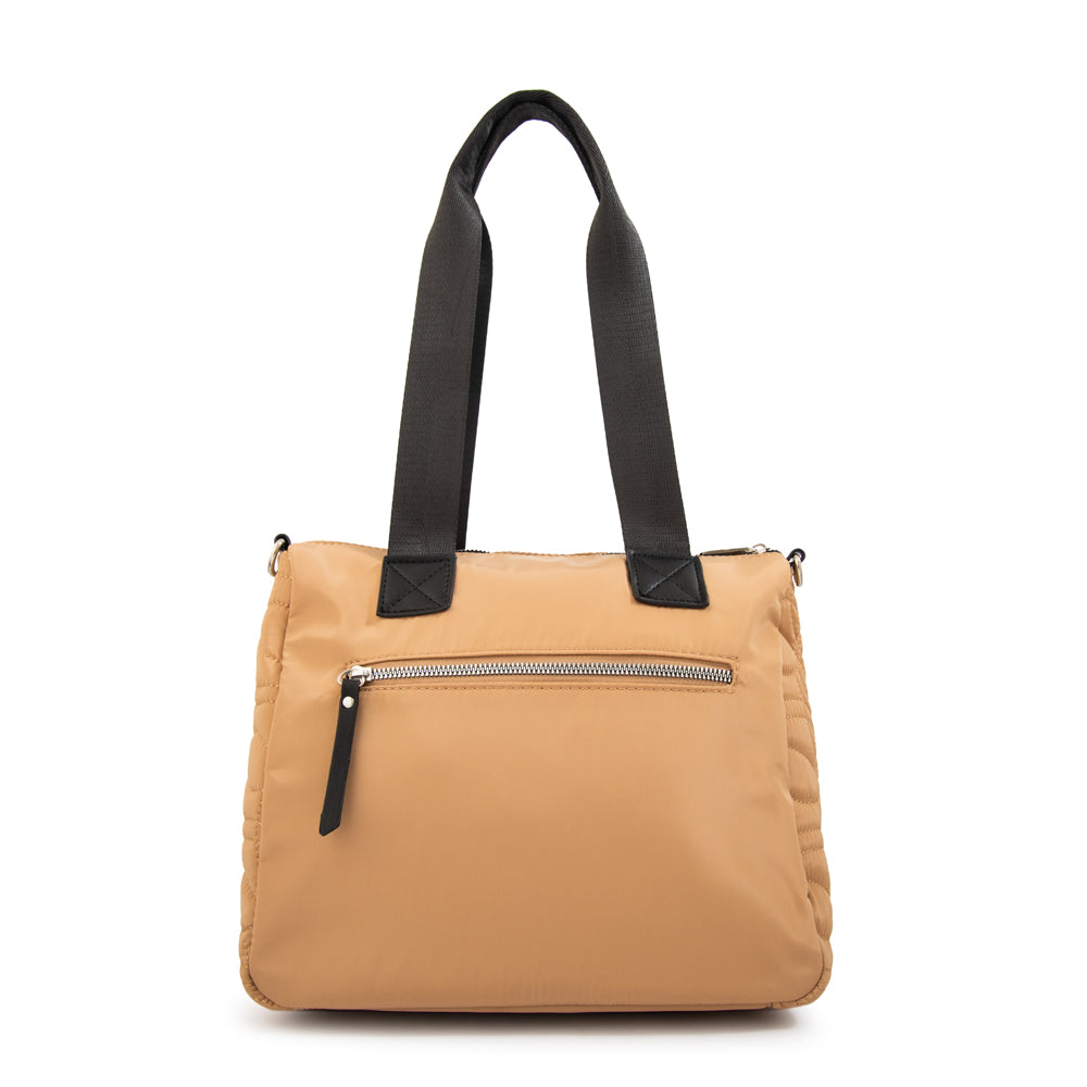 Cartera Dos Asas Ivanca Beige Oscuro