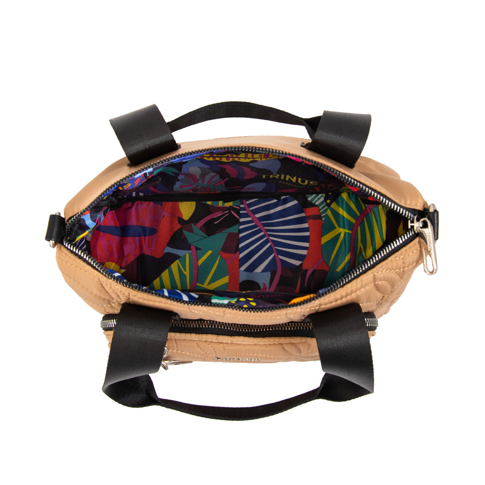 Cartera Dos Asas Ivanca Beige Oscuro