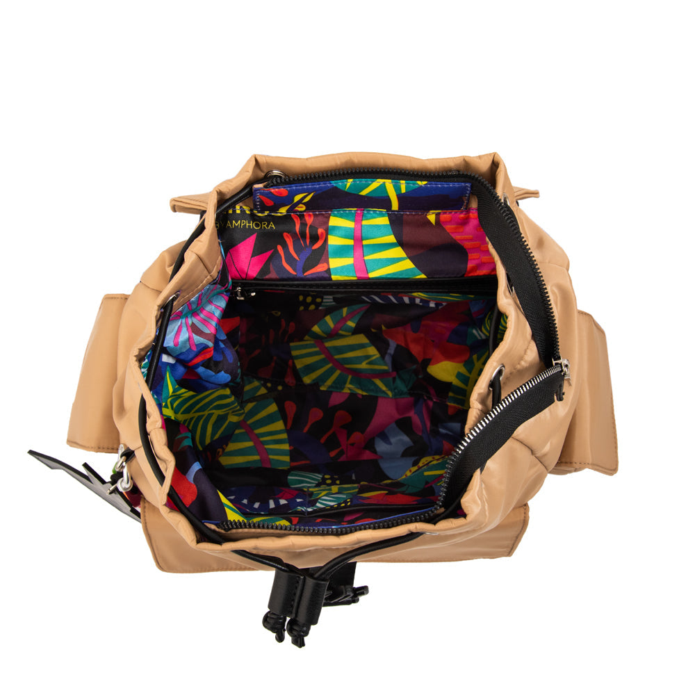 Mochila Melania Beige Oscuro