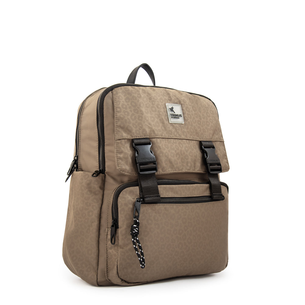 Mochila Porta Laptop College Taupe