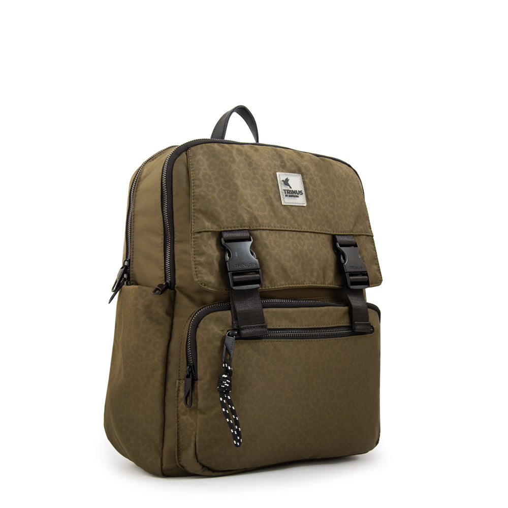 Mochila Porta Laptop College Verde Oliva