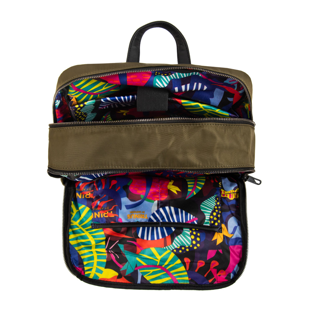 Mochila Porta Laptop College Verde Oliva