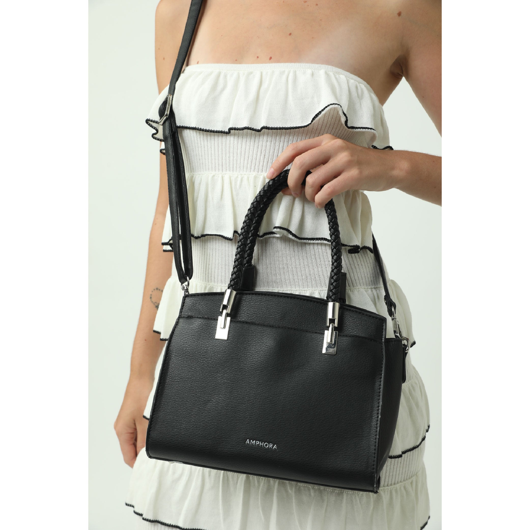 Cartera Dos Asas Rosine Negro