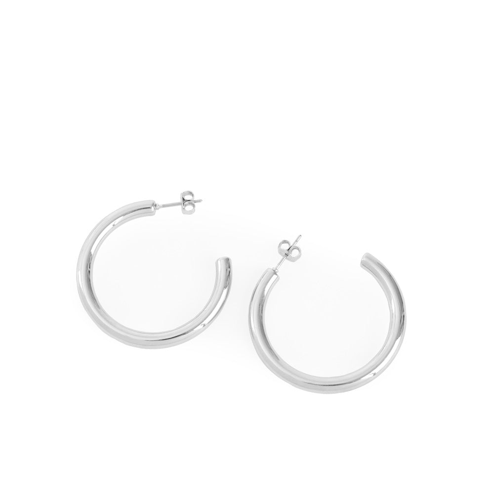 Aretes Argolla D272 Plateado