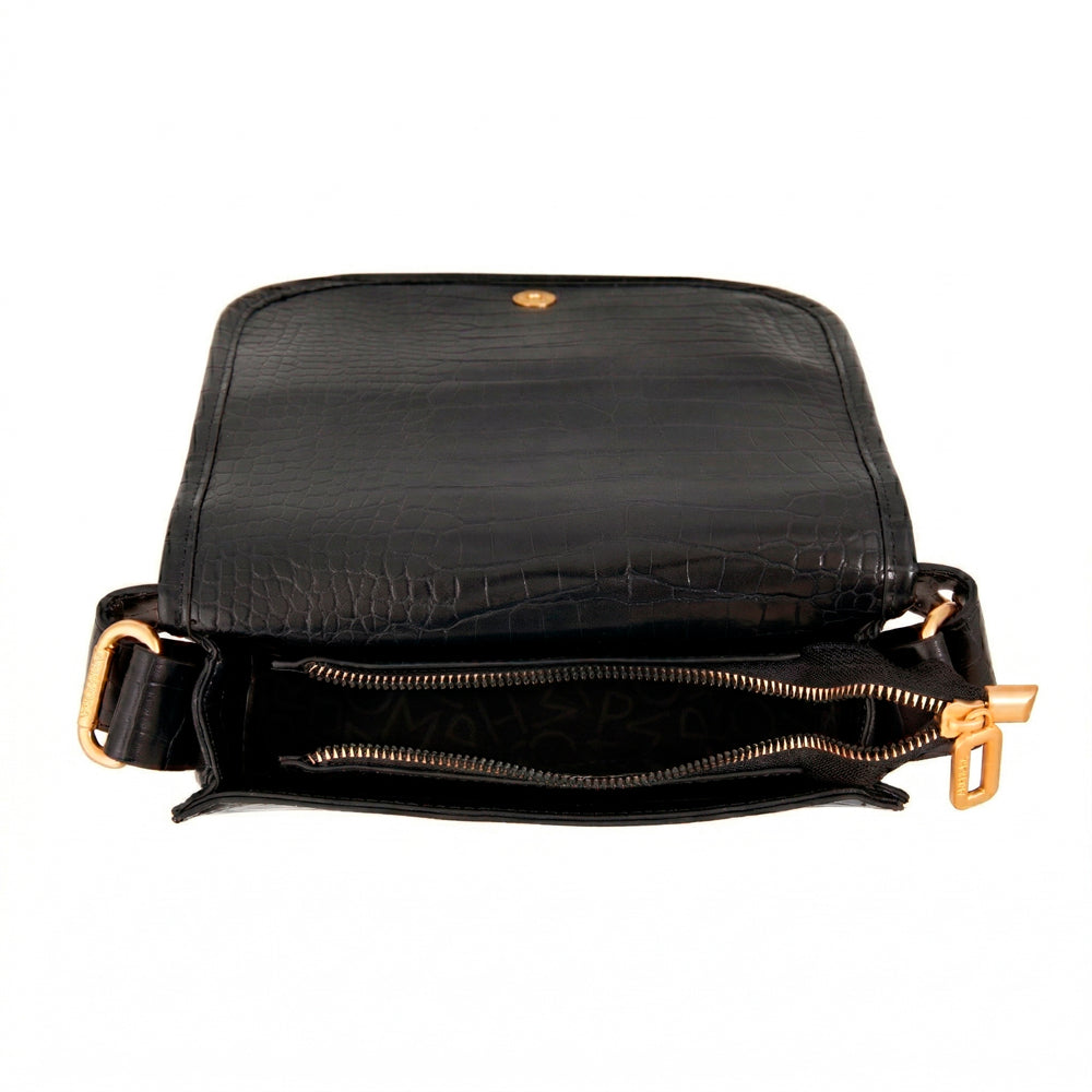 Crossbody Belinda Croco Negro