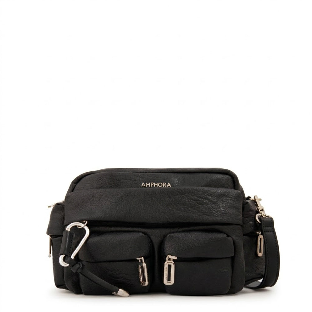 Crossbody Berta Granulado Negro