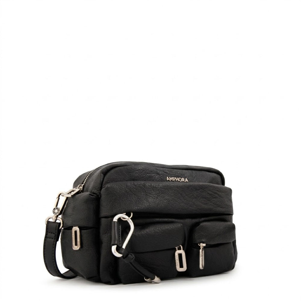 Crossbody Berta Granulado Negro