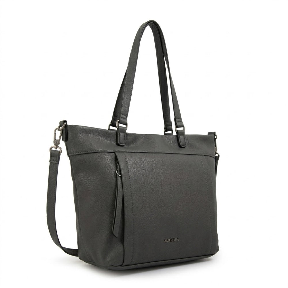Cartera Dos Asas Carolina Gris