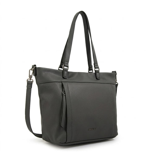 Cartera Dos Asas Carolina Gris