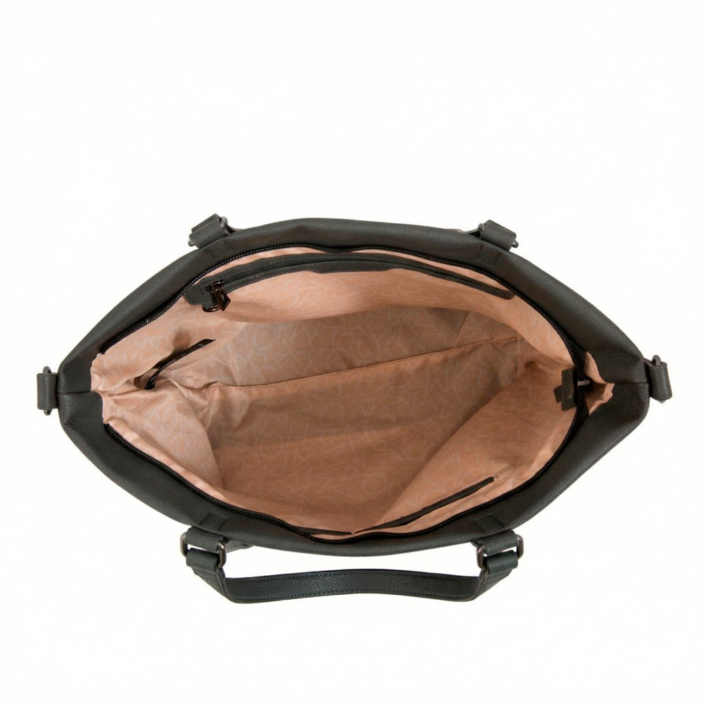 Cartera Dos Asas Carolina Gris