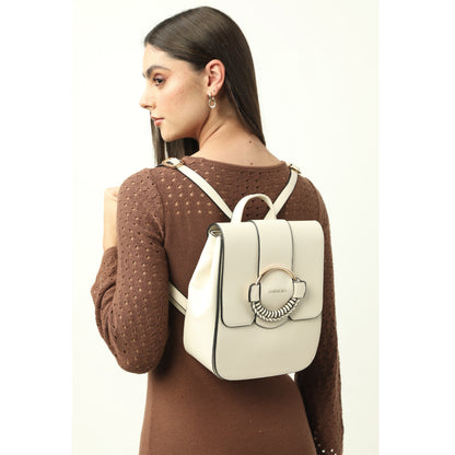 Mochila Cecilia Blanco Crudo