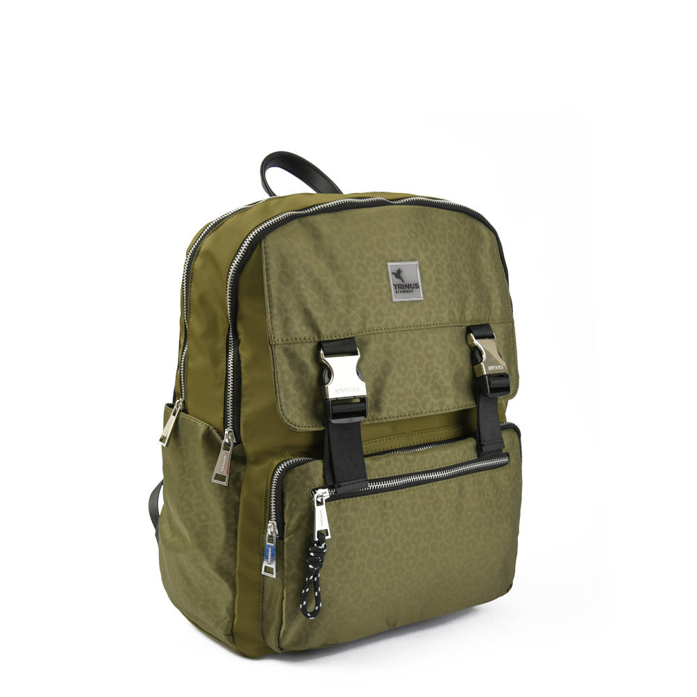 Mochila Porta Laptop 14" College Verde Oscuro