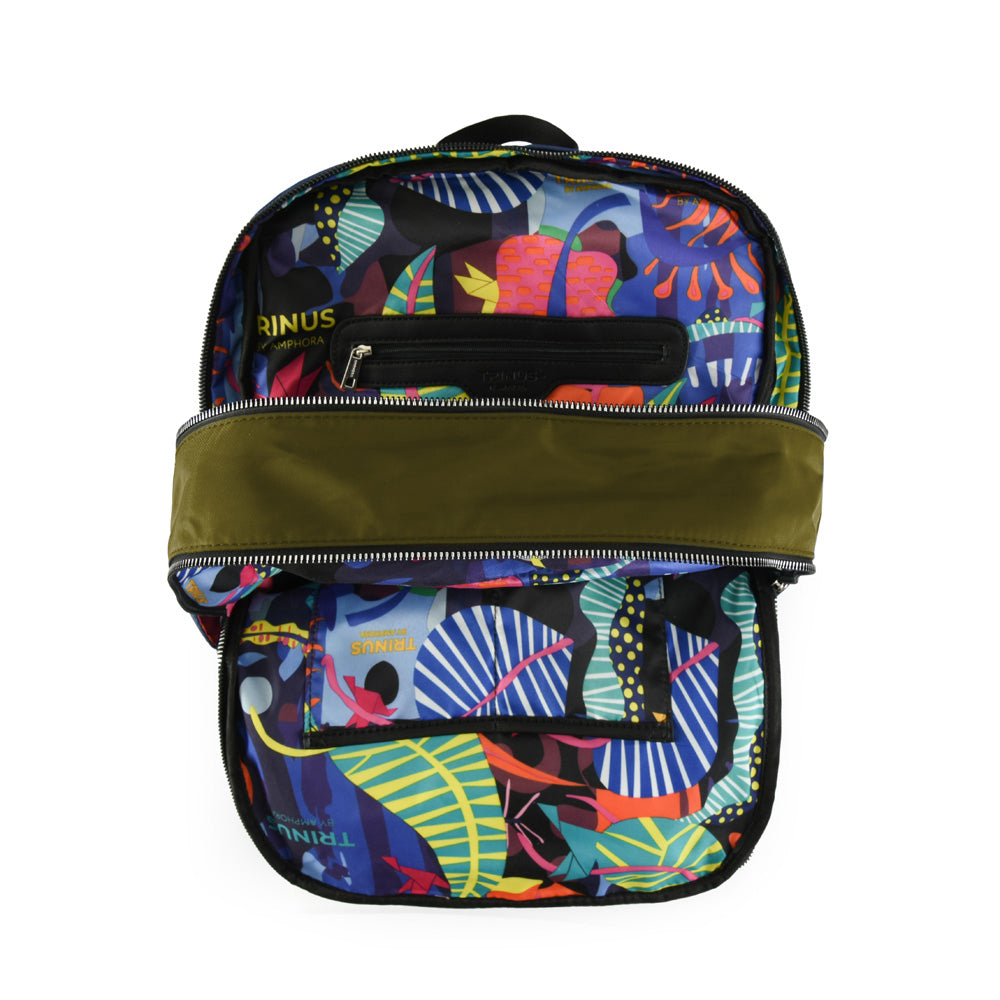Mochila Porta Laptop 14" College Verde Oscuro