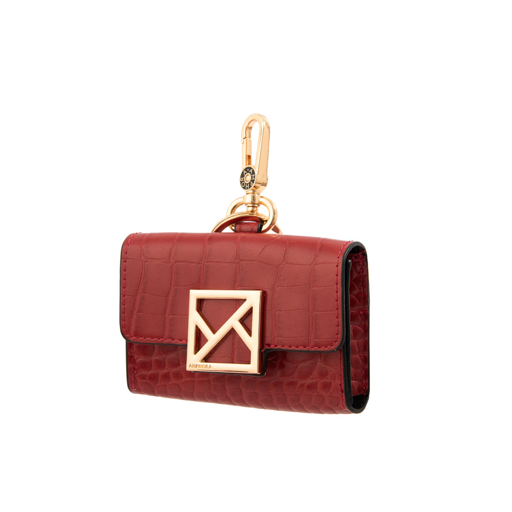 Hanging Tarjetero Cora Rojo