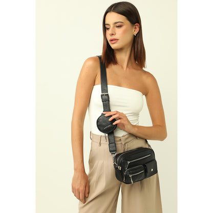 Crossbody Demir Negro