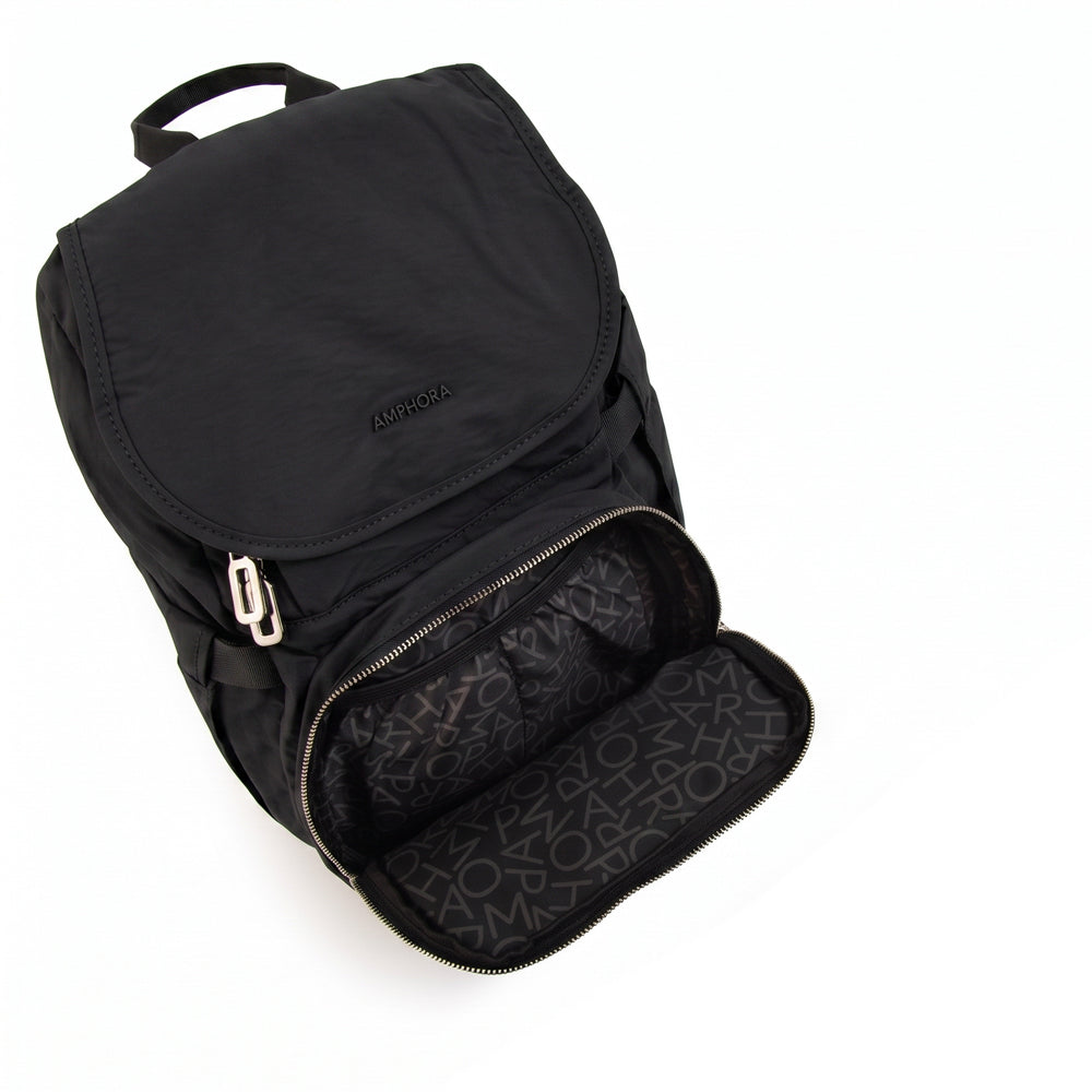 Mochila Pañalera Duna Nylon Negro
