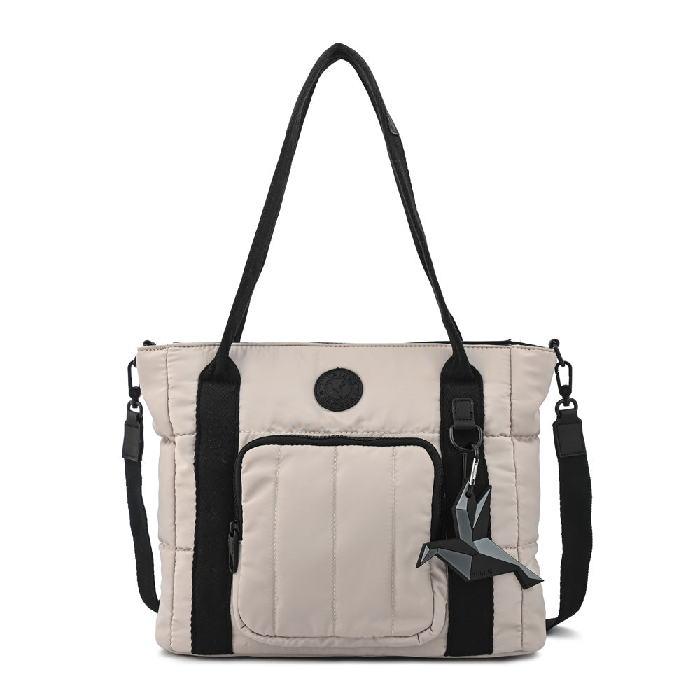 Cartera Dos Asas Florence Gris Claro