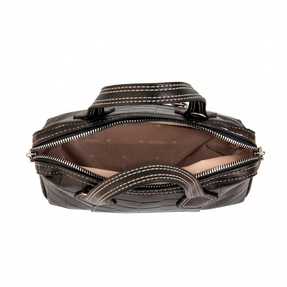 Crossbody Gabriela Croco Negro