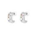 Aretes Gaelia Plateado