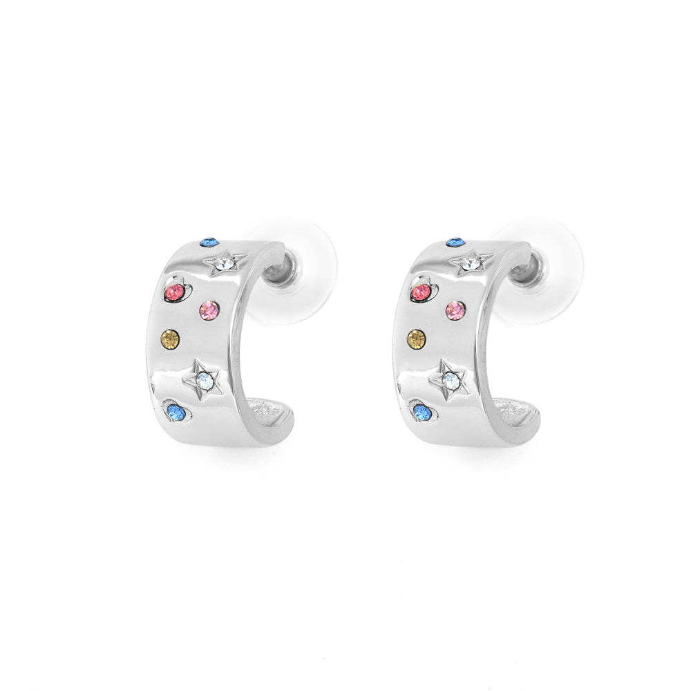 Aretes Gaelia Plateado