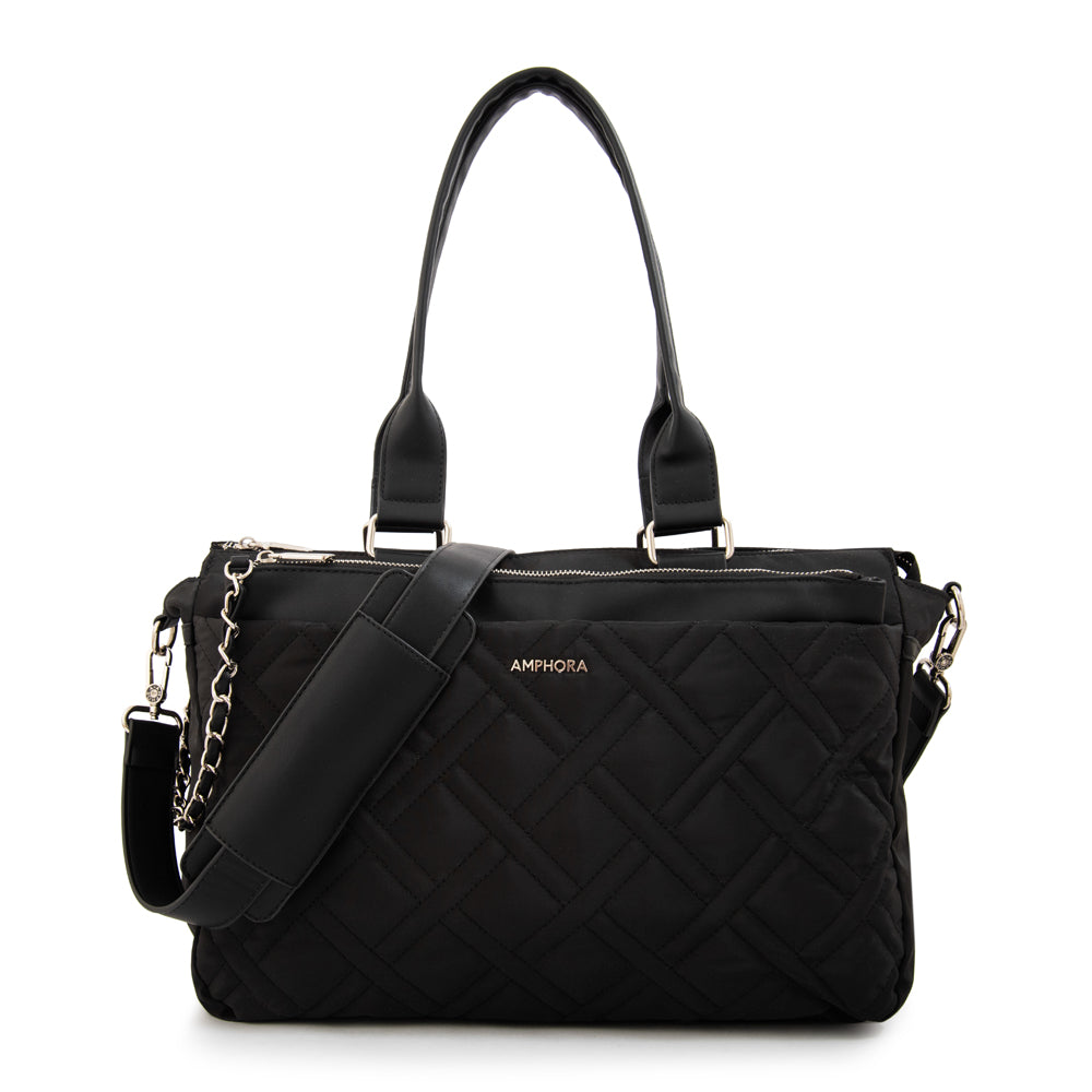 Cartera Dos Asas Porta Laptop 15" Gambia Negro