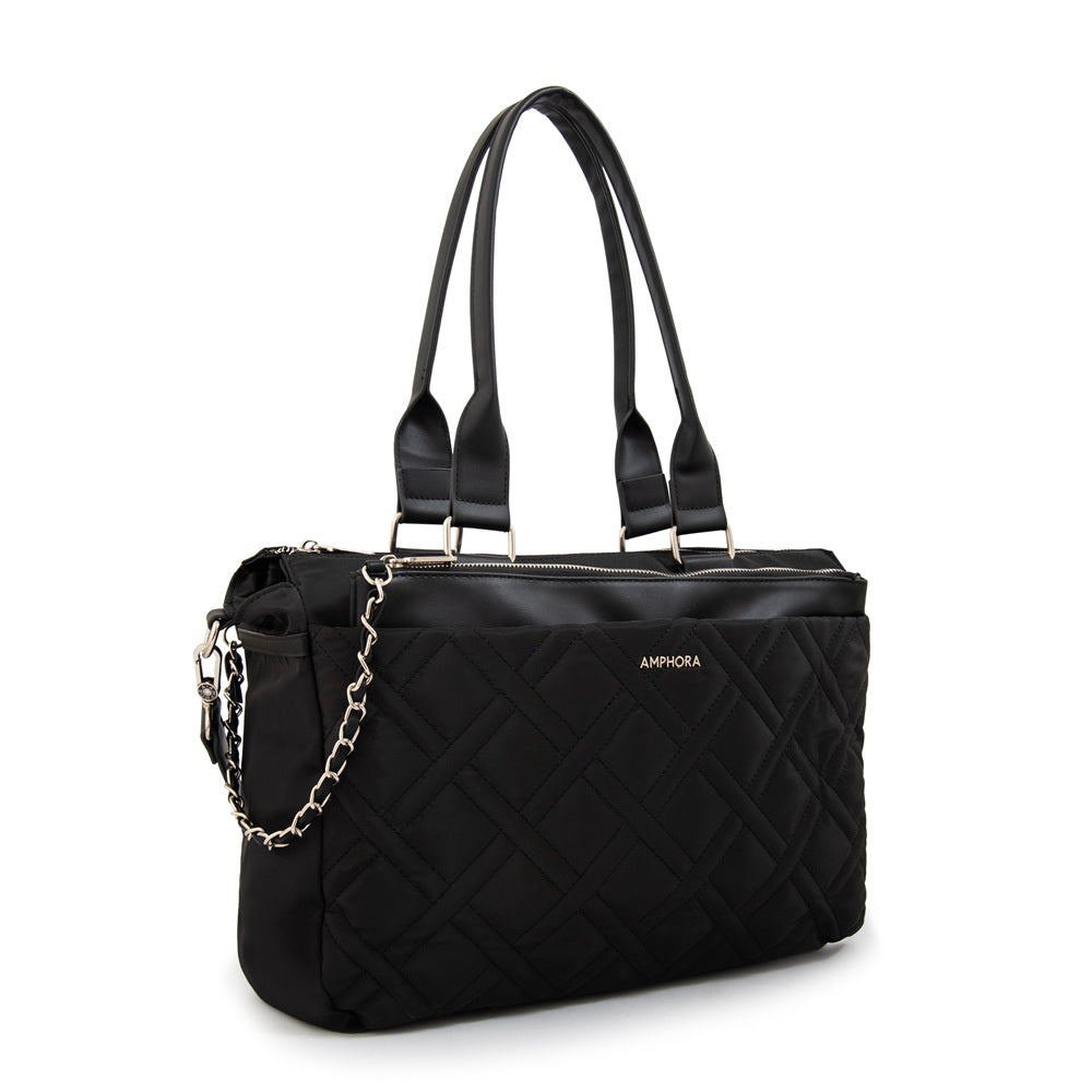 Cartera Dos Asas Porta Laptop 15" Gambia Negro