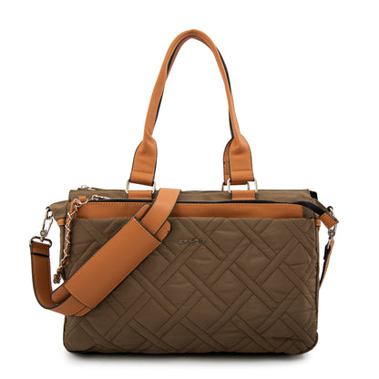 Cartera Dos Asas Porta Laptop 15" Gambia Verde Oscuro