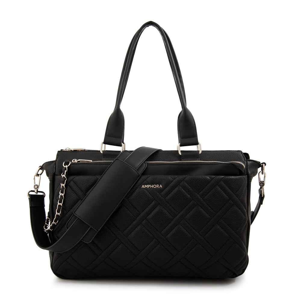 Cartera Dos Asas Porta Laptop 15" Gambia Negro Especial