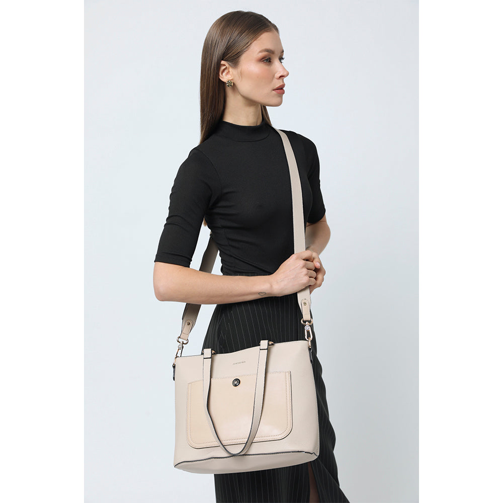 Cartera Dos Asas Grace Beige